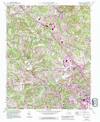 1951 Map of Rural Hall, NC — High-Res, 1994 Print | Pastmaps